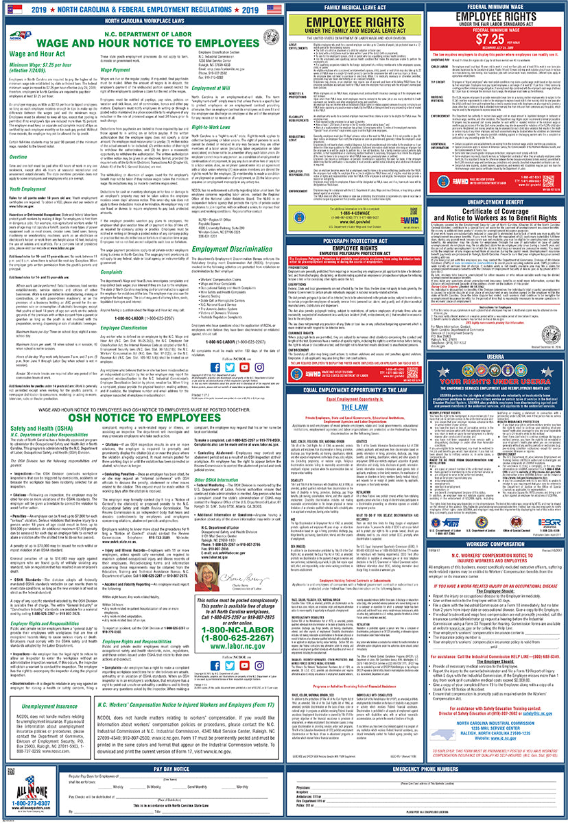 2026 North Carolina & Federal Combination Poster