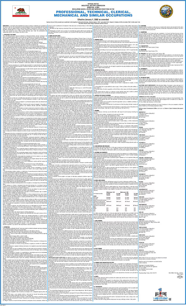 2026 California Industry Welfare Commission Wage Order