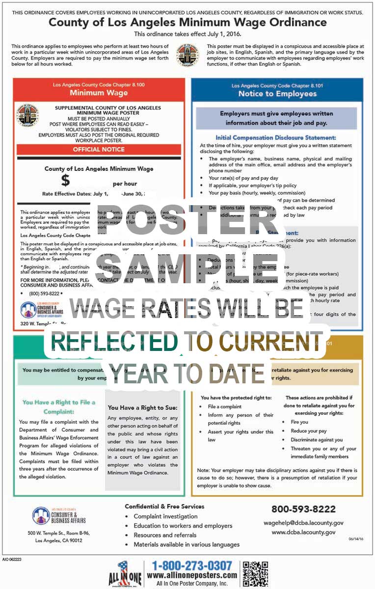 2026 Los Angeles County Poster for Unincorporated Areas