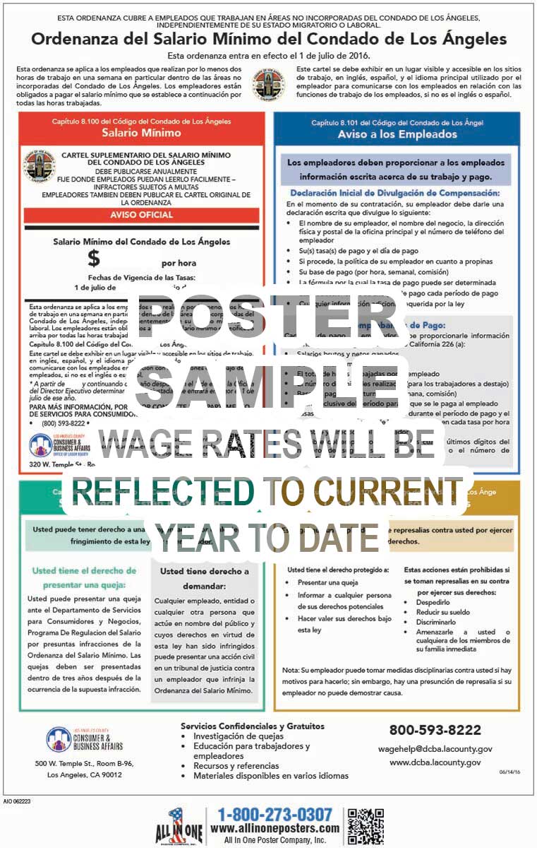 2026 Los Angeles County Poster for Unincorporated Areas