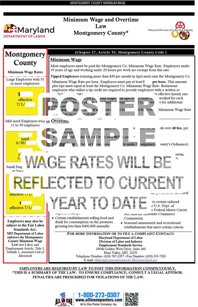 2026 Montgomery County Minimum Wage