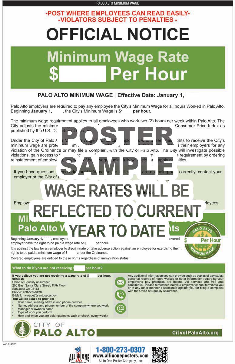 2026 Palo Alto City Minimum Wage