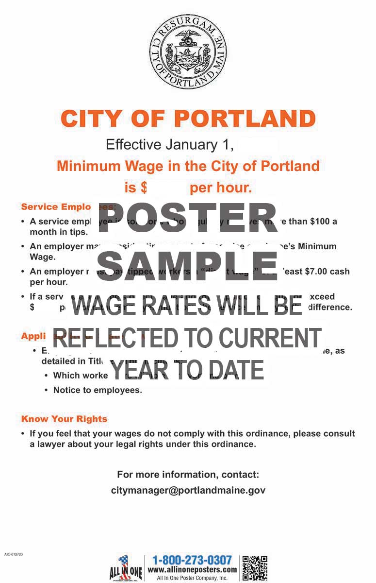 2026 Portland Maine Minimum Wage