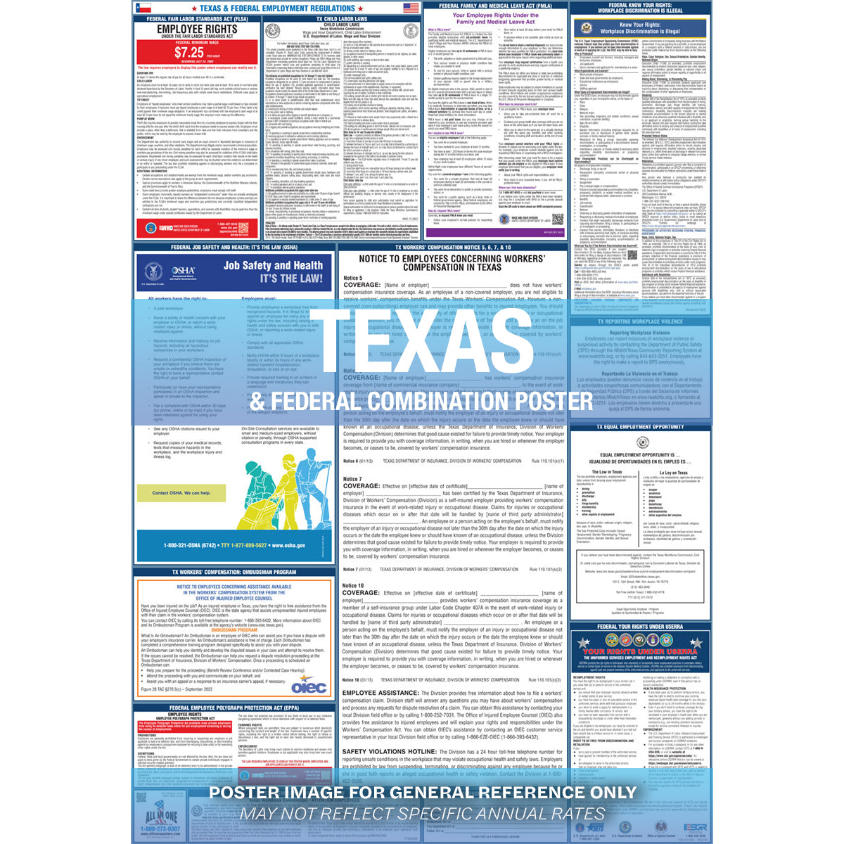 2026 Texas & Federal Combination Private Business & Organizations Poster