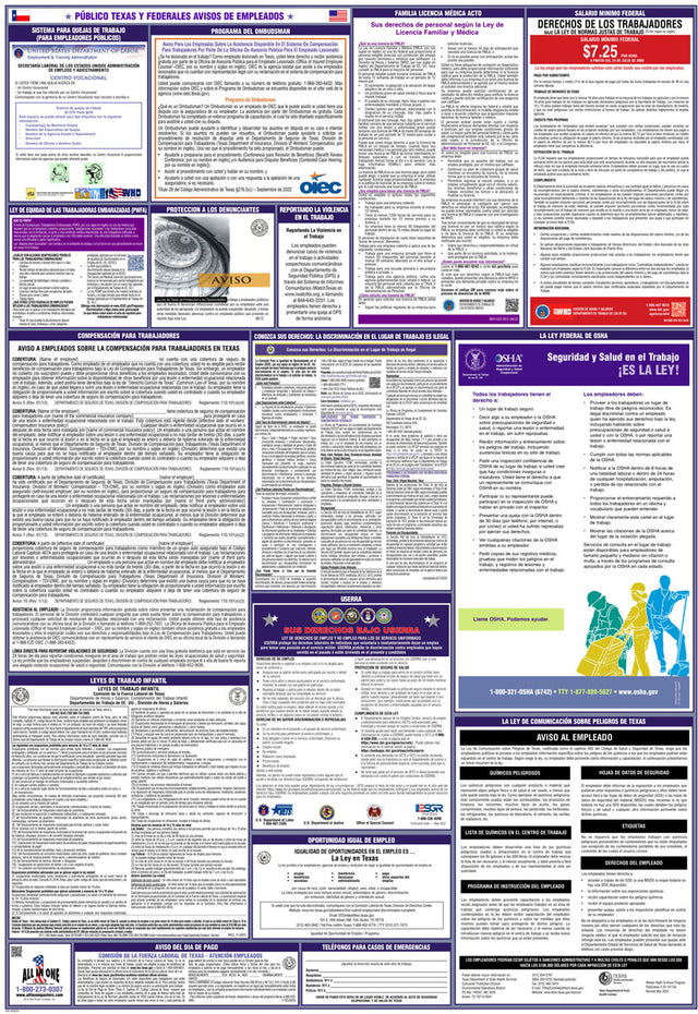 2026 Texas & Federal Combination Public Entities Poster