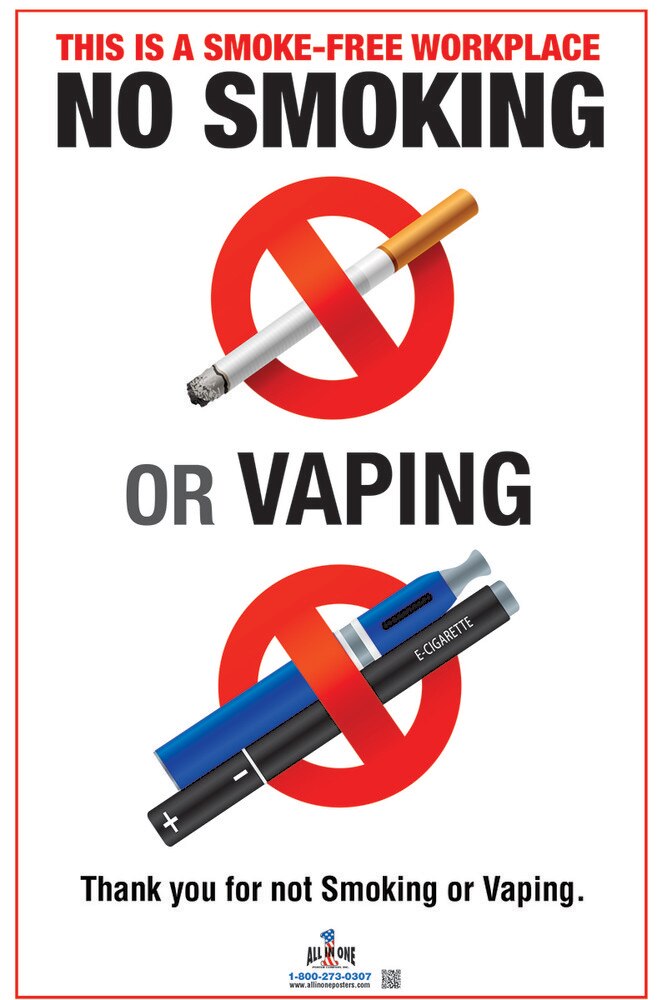 Smoke Free No Vaping Poster