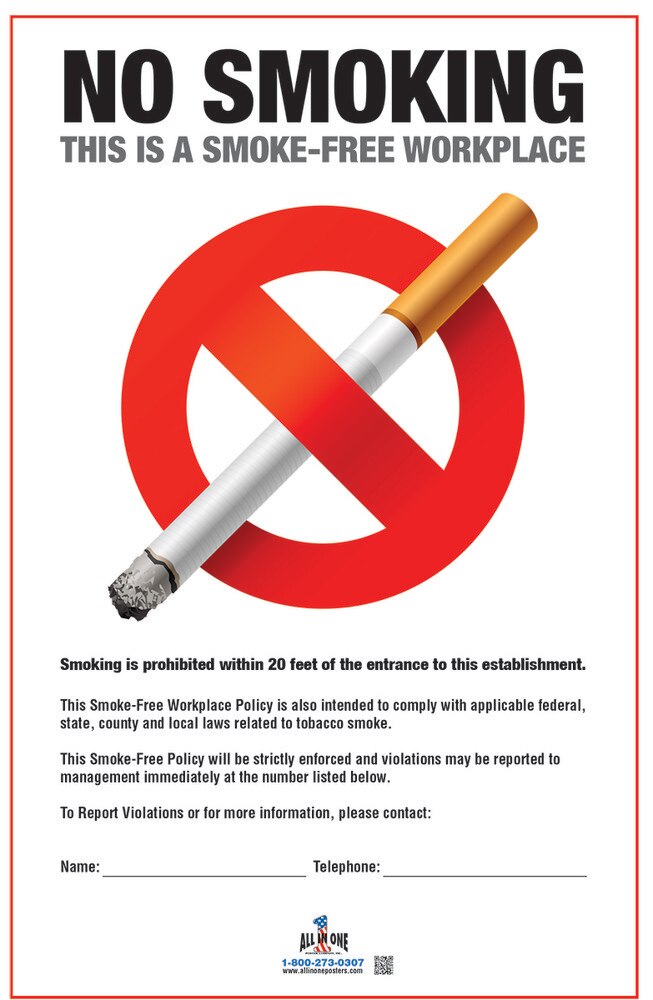 Smoke-Free Workplace Poster