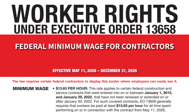 Federal Contractors Get Increased Wages under DoL