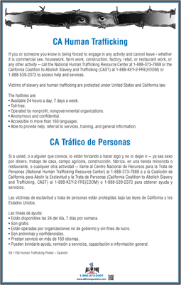 California Human Trafficking Bilingual