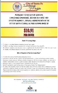 2026 Santa Fe City NM Minimum Wage