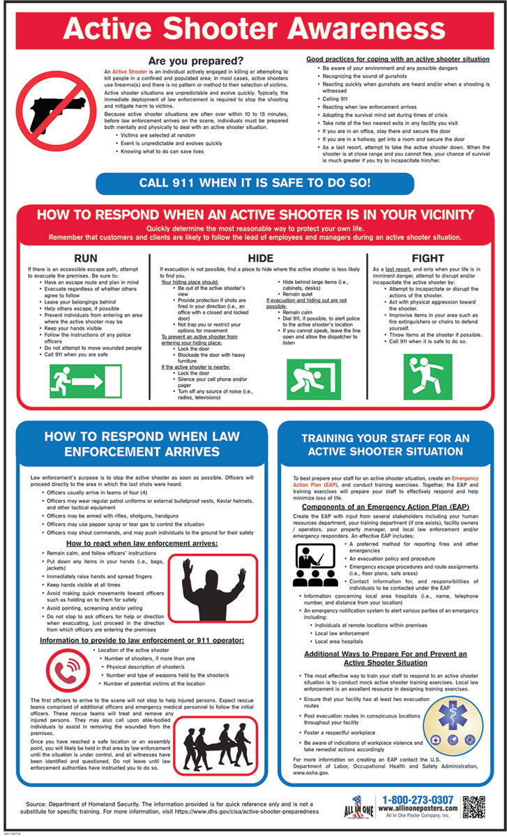 Active Shooter Response Poster
