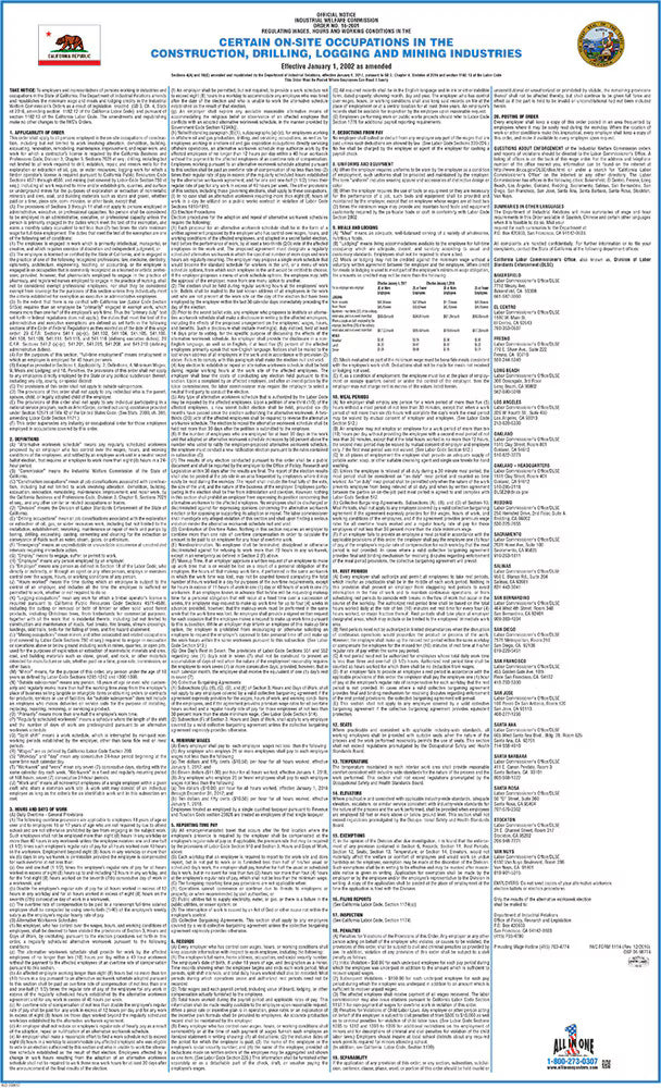 2026 California Industry Welfare Commission Wage Order