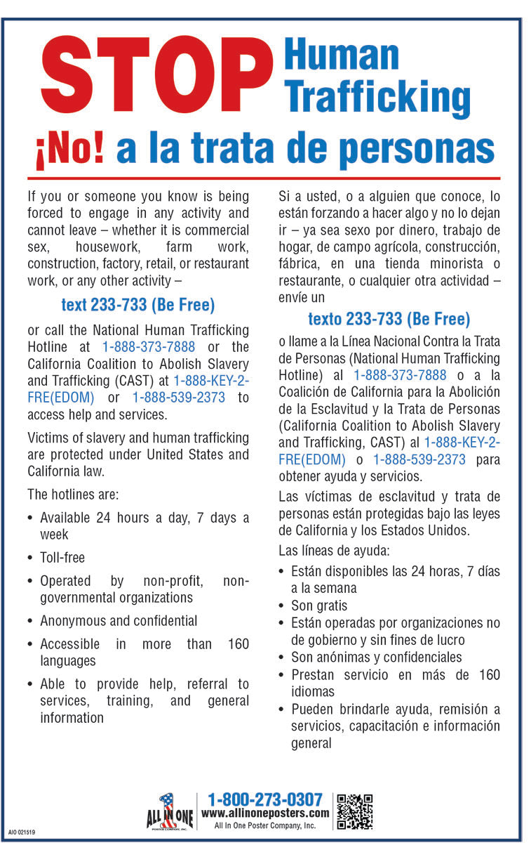 California Human Trafficking Bilingual