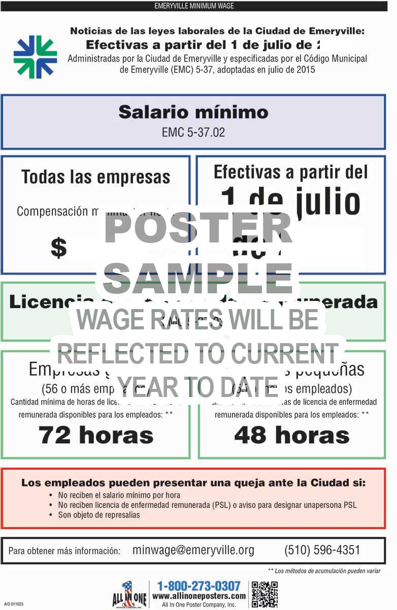 2026 Emeryville Minimum Wage