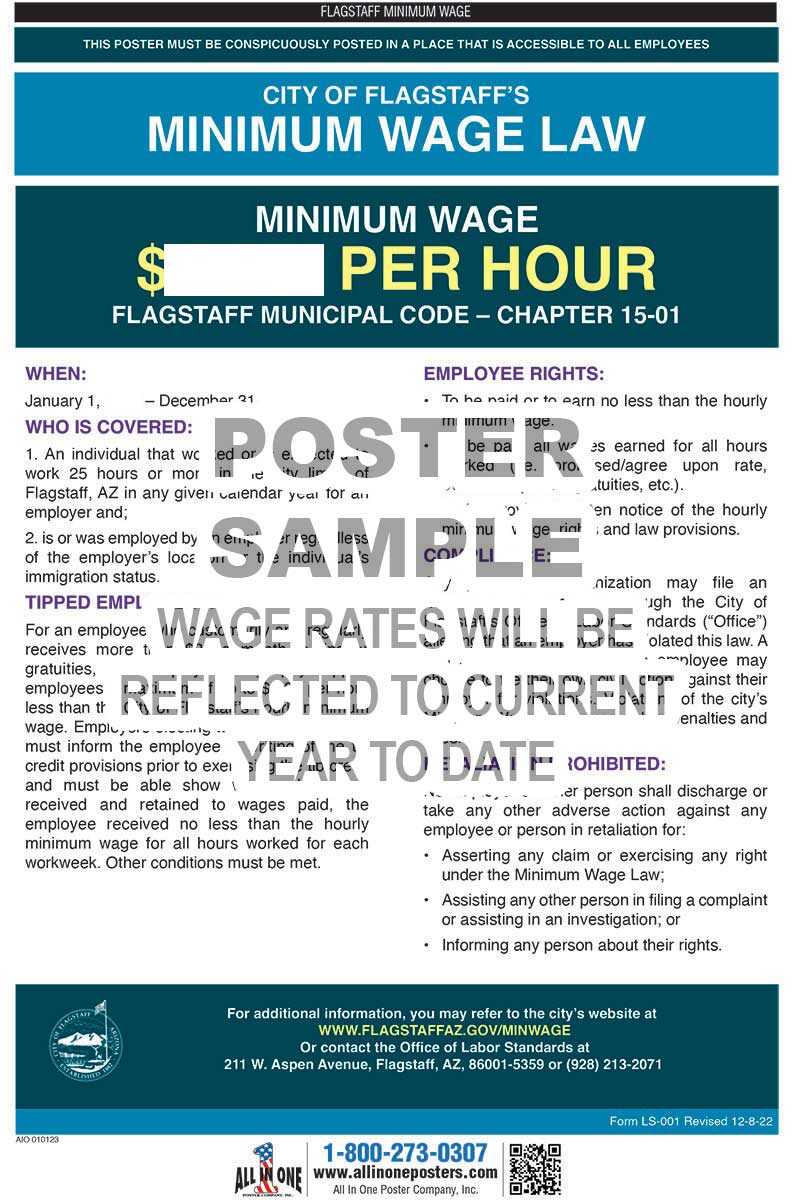 2026 Flagstaff City Minimum Wage