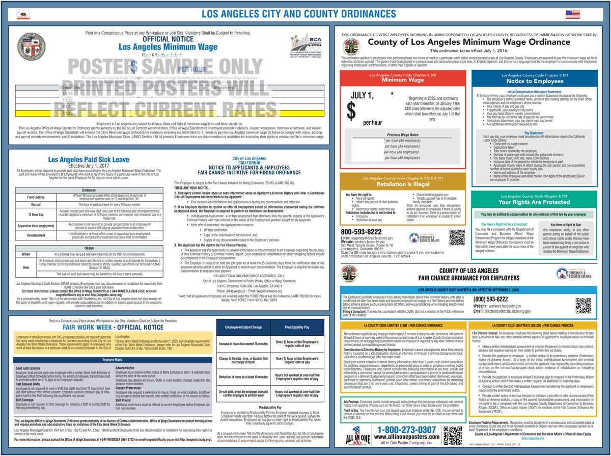 2026 Los Angeles County Poster for Unincorporated Areas