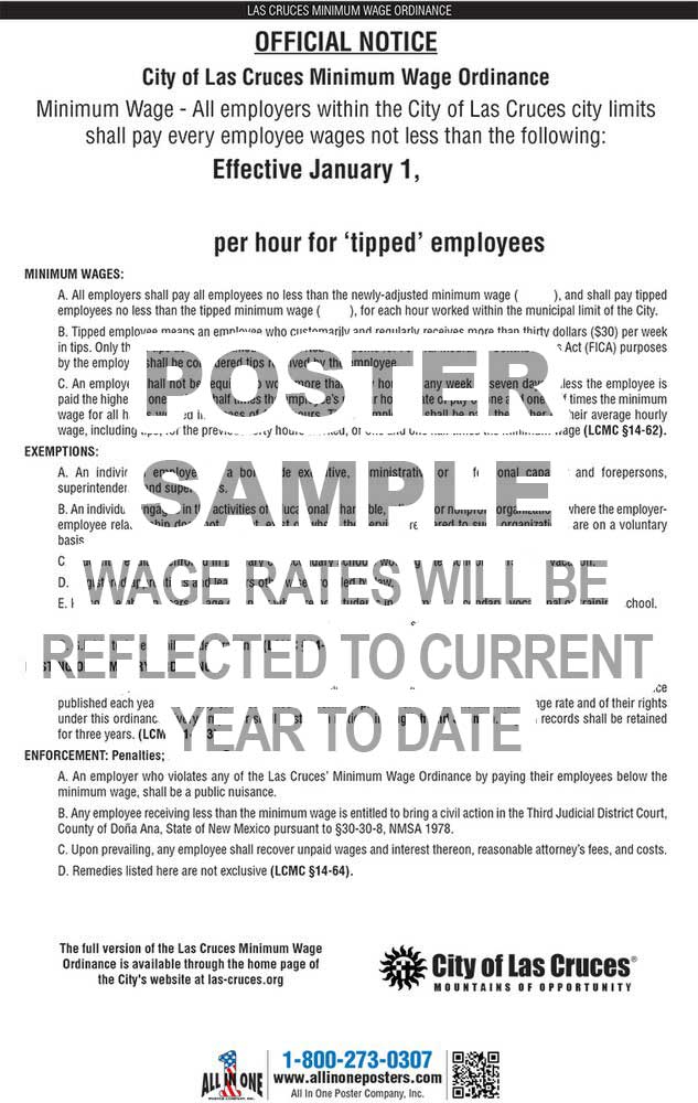 2026 Las Cruces Minimum Wage Ordinance