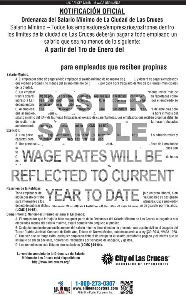 2026 Las Cruces Minimum Wage Ordinance
