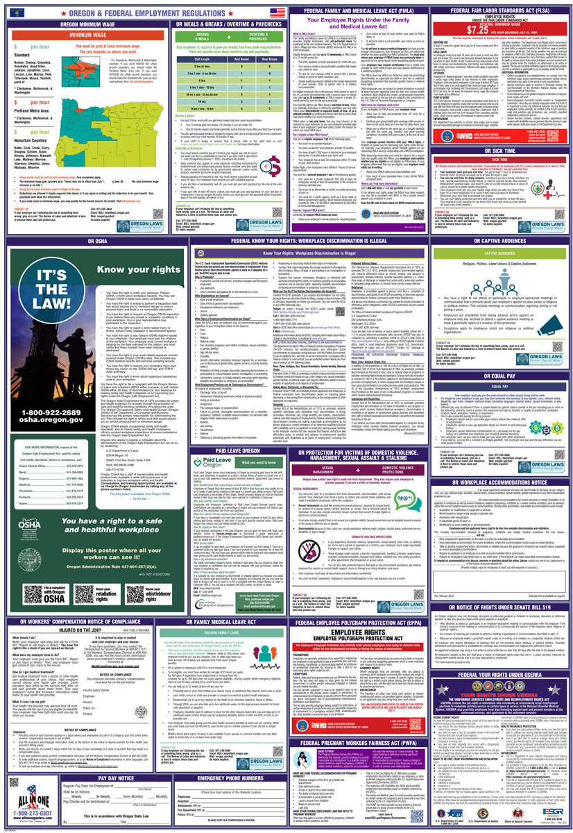 2026 Oregon & Federal Combination Poster