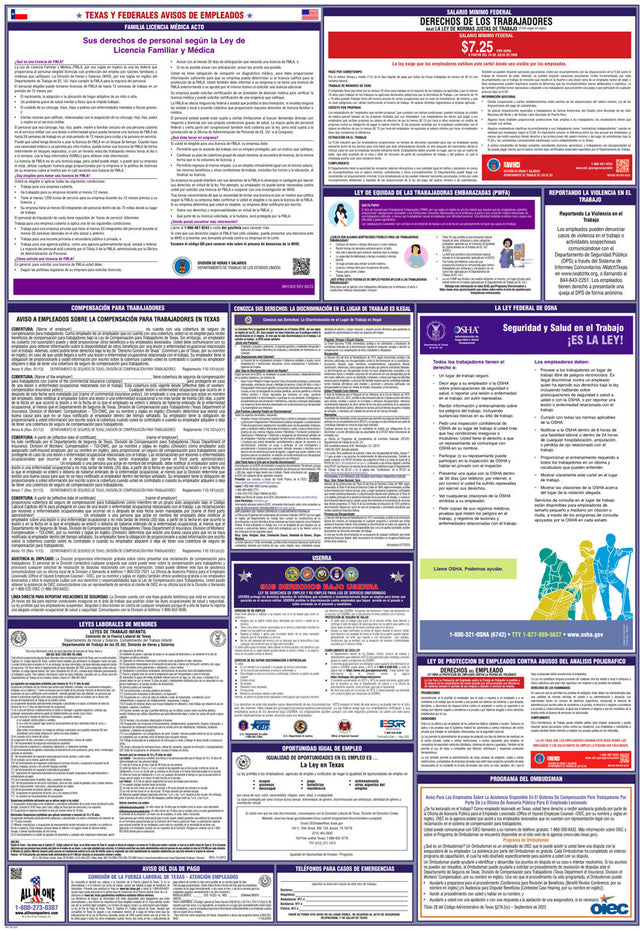 2026 Texas & Federal Combination Private Business & Organizations Poster