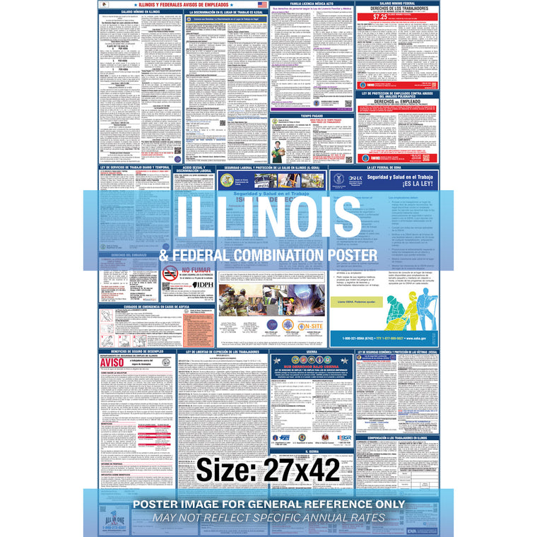 Illinois & Federal Labor Law Poster | All In One Poster Company – All ...